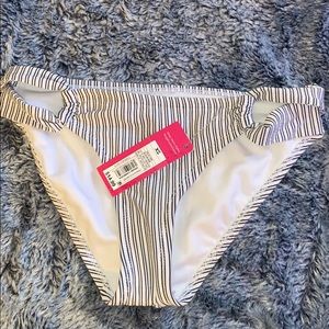 Black and white striped bathing suit  bottom